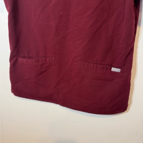 Figs Burgundy Yola Scrub Pants Petite - Picture 9 of 10
